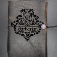Leather Barbarian Crest DnD Character Journal, Refillable Journal, DnD Gift, Player Notebook