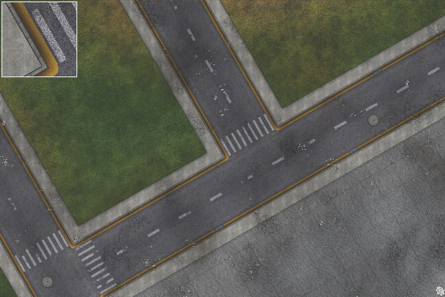 Mats by Mars: Park Avenue (Bend Rd) Tabletop Wargaming Play Mat