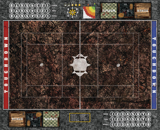 Mats by Mars: Shattered Soil Fantasy Football Play Mat / Pitch