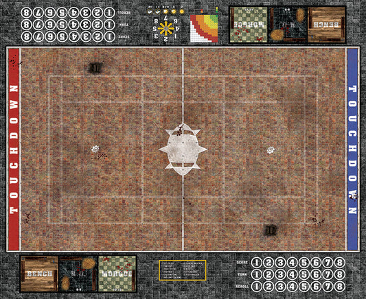 Mats by Mars: Red Sett Stone Fantasy Football Play Mat / Pitch