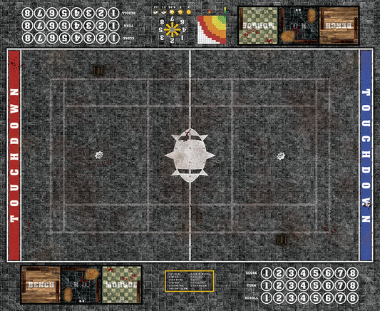 Mats by Mars: Grey Sett Stone Fantasy Football Play Mat / Pitch
