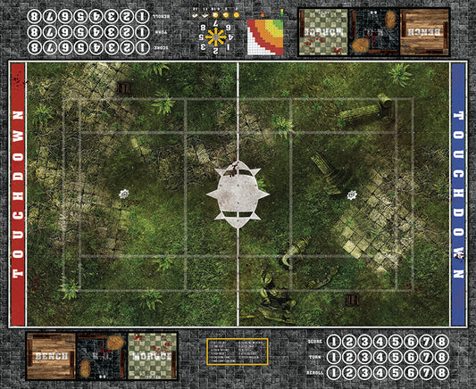 Mats by Mars: Forgotten Temple Fantasy Football Play Mat / Pitch