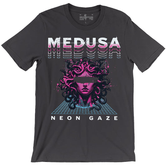 Neon Gaze — Medusa Synthwave Mythology T-Shirt