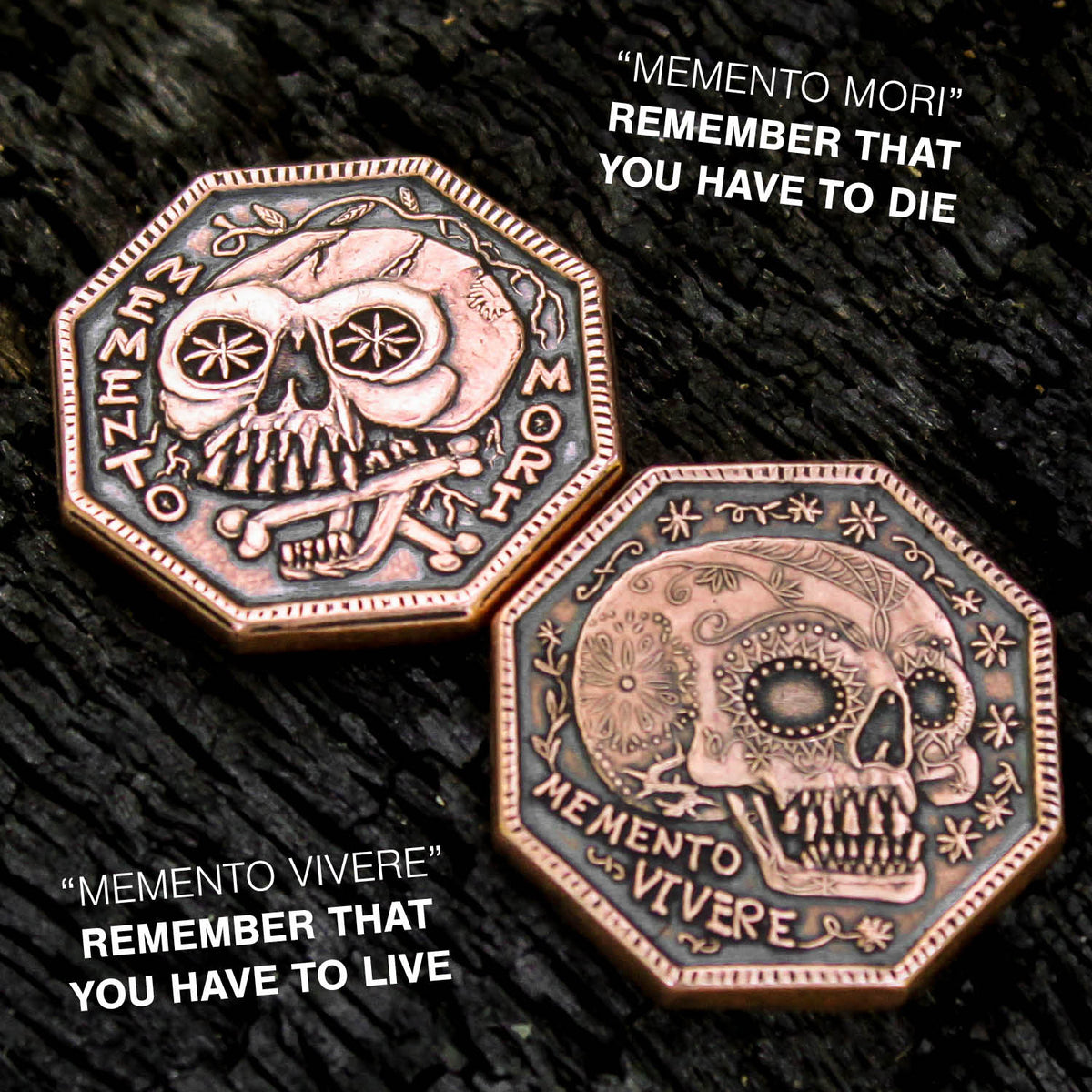 Memento Mori / Memento Vivere Reminder Coin
