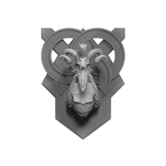Dragon God of Mithril Wall-Mountable Bust