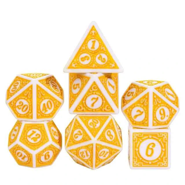 Motif: Rising Sun RPG Dice Set | 7-Piece Polyhedral Dice for TTRPGs