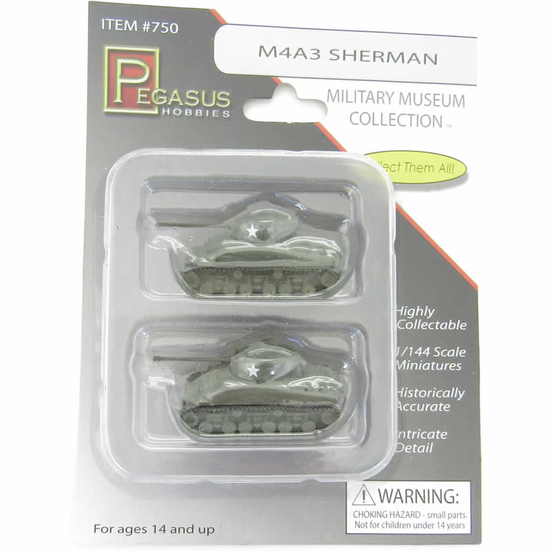 PEG0750 M4A3 1/144 Scale Sherman Tank Miniature Pegasus
