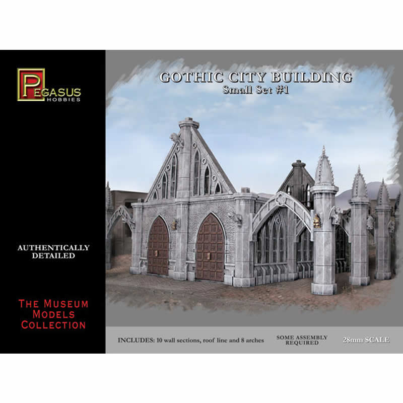 PEG4924 Gothic City Building Small Set 1 Miniature Terrain Pegasus Hobbies