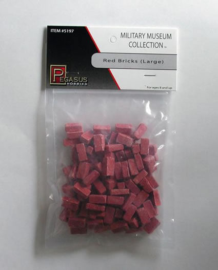 PEG5197 Red Bricks Large 28mm Miniature Terrain Pegasus Hobbies