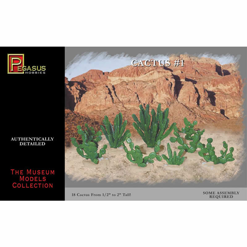 PEG6507 Cactus Terrain Style 1 Miniature Terrain Pegasus Hobbies