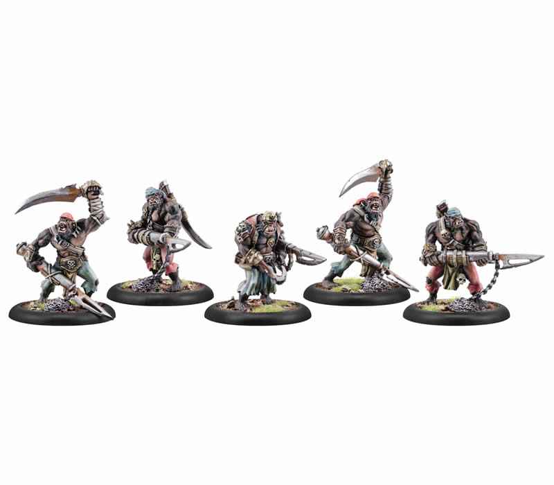 PIP34122 Black Ogrun Boarding Party Unit Cryx Warmachine