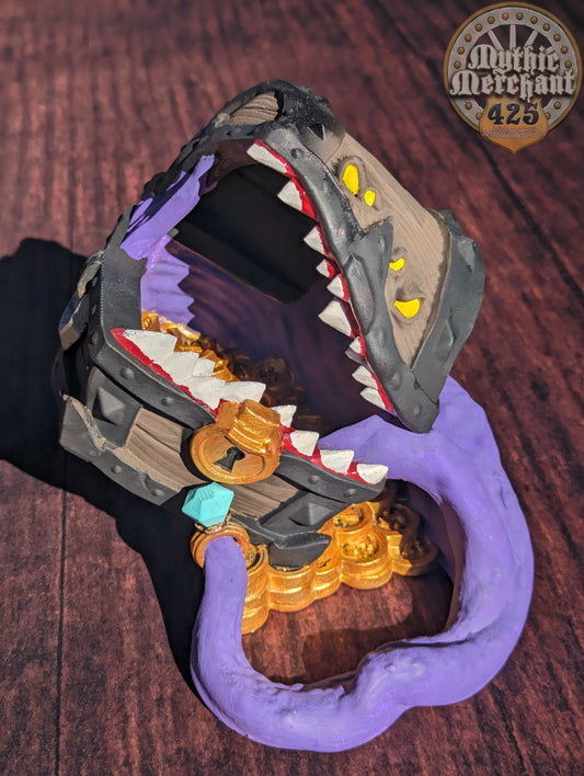 Mimic Treasure Chest 3D Printed Dice Tower
