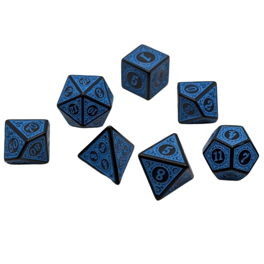 Enchanted Seas - 7 Piece DnD Dice Set | Acrylic RPG Gaming Dice