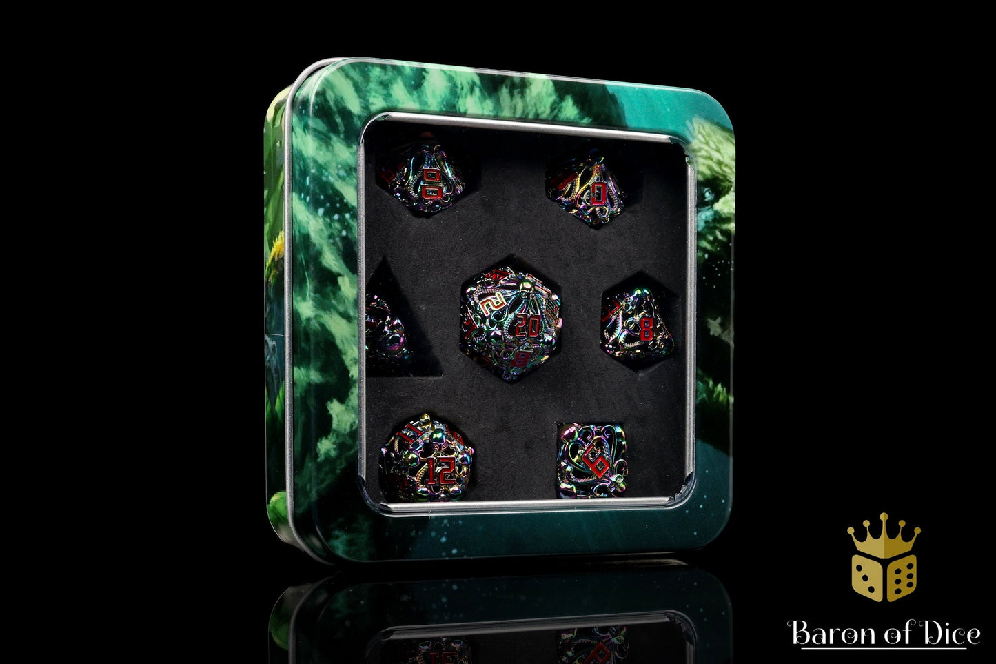 Denizens of the Deep Iridescent Metal RPG Dice Set | 7 Pieces