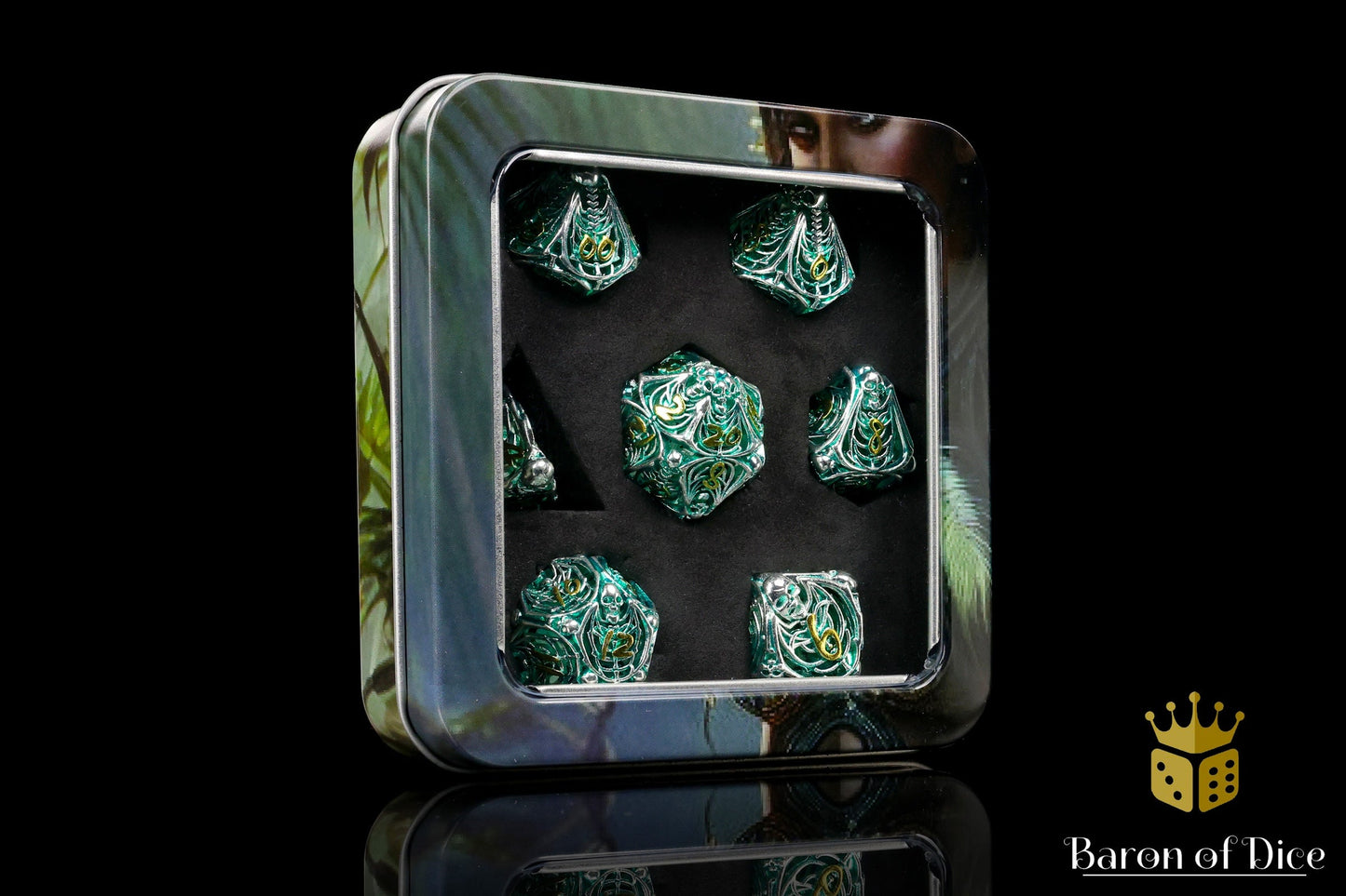 Undead Legion Metal RPG Dice Set | 7 Pieces