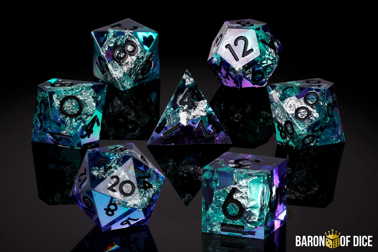Island Sunset RPG Dice Set | 7 Pieces