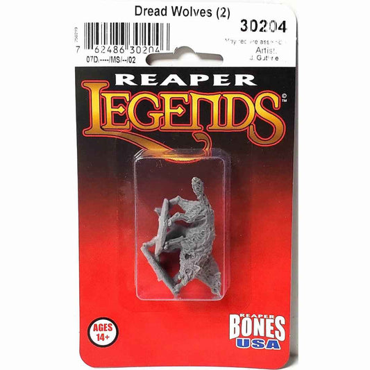 RPR30204 Dread Wolves Miniature Figure 25mm Heroic Scale Reaper Bones USA