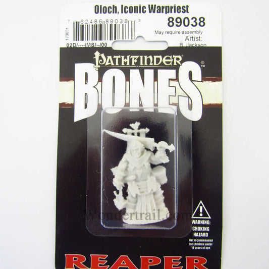 RPR89038 Oloch Iconic Warpriest Miniature 25mm Heroic Scale Pathfinder