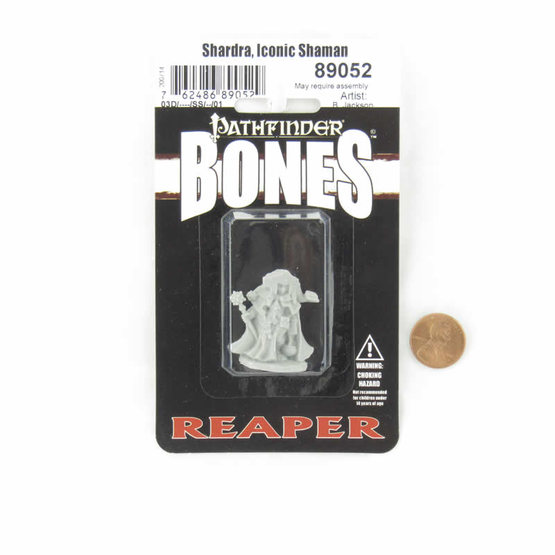 RPR89052 Shardra Iconic Shaman Miniature 25mm Heroic Scale Figure Pathfinder Bones