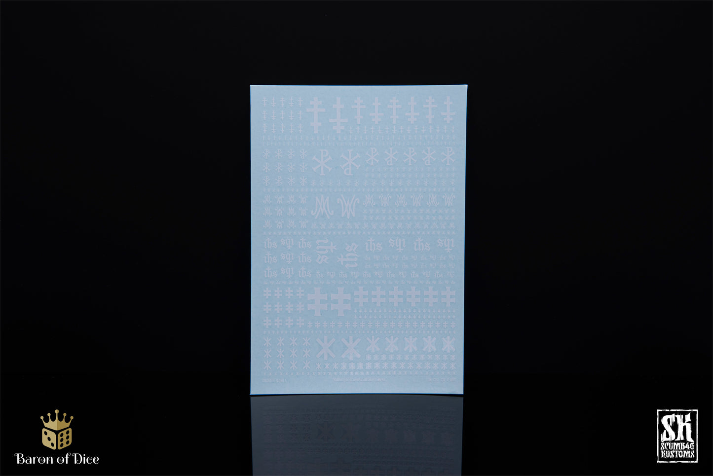Crusade Icons A | Waterslide Decals | Baron of Dice x Scumb4g Kustoms
