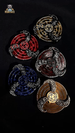 7-in-1 Metal Dragon Fidget Spinner DND Dice — Roulette Dice Spinner for TTRPG