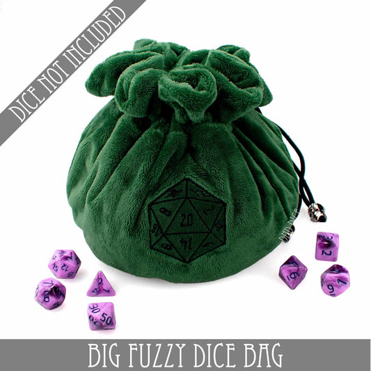 Big Fuzzy Dice Bag – Large Plush Dice Storage in 6 Colors