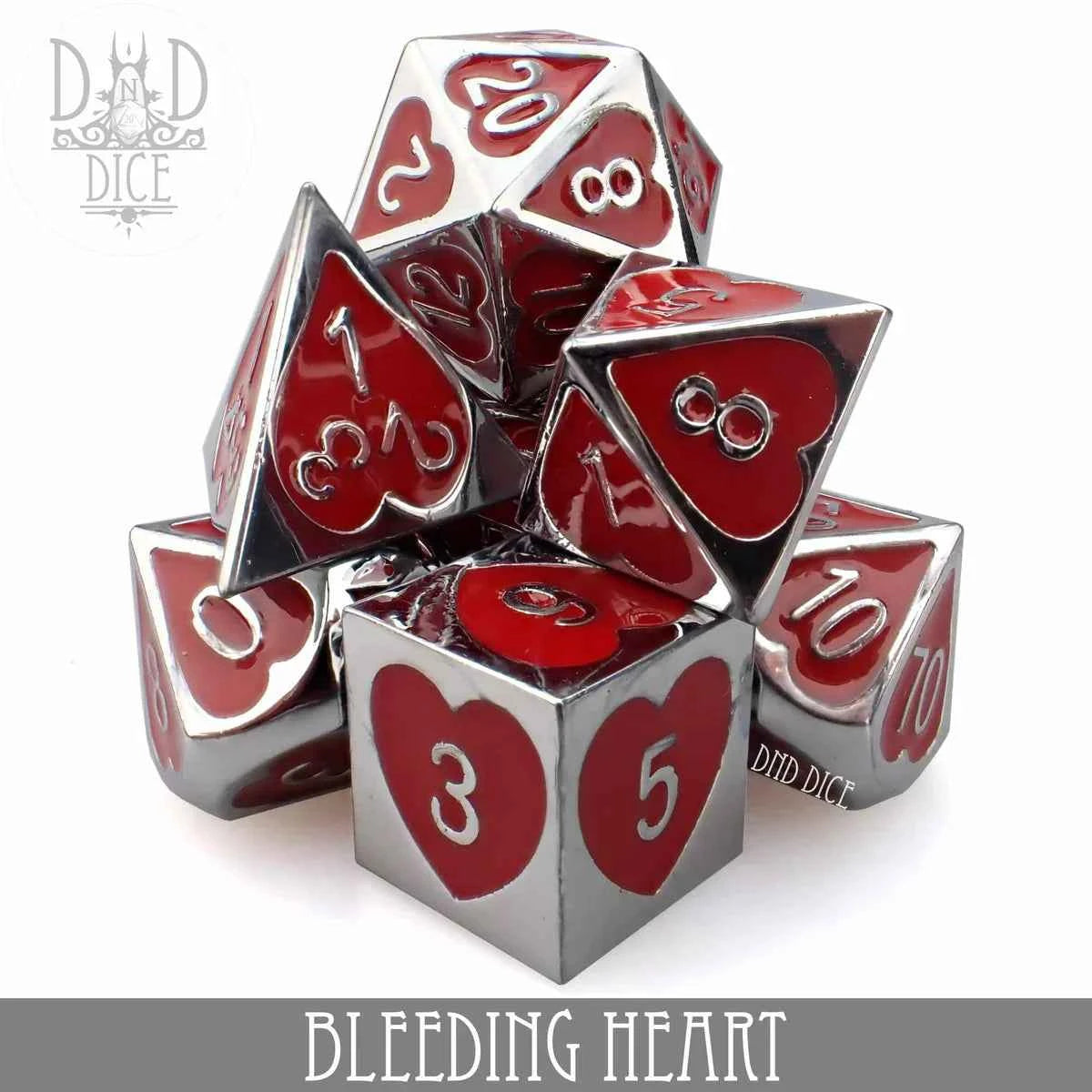 Bleeding Heart (Metal) Dice Set