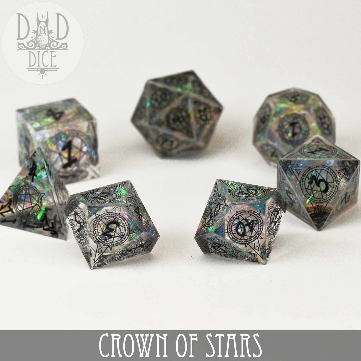 Crown of Stars Handmade Dice Set