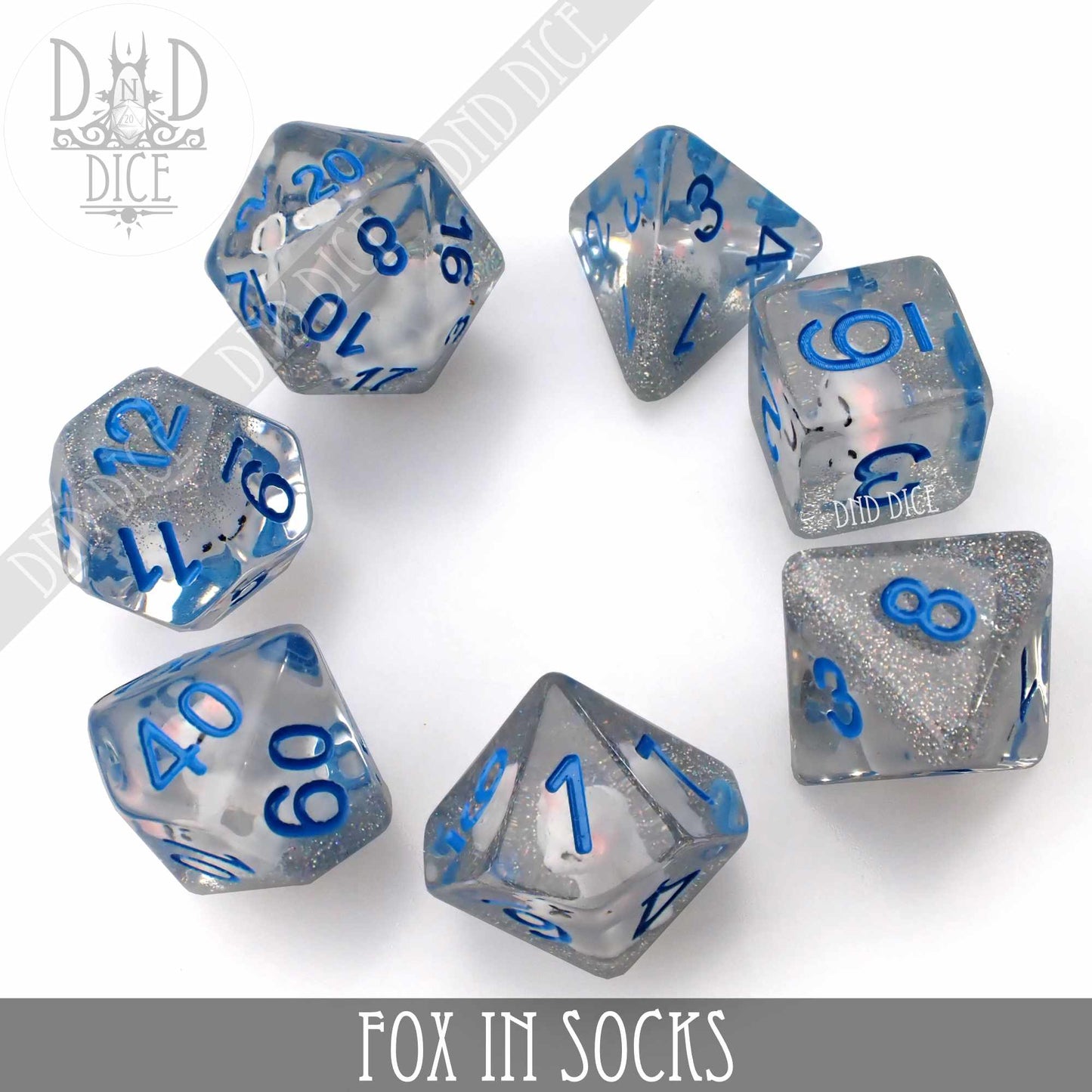 Fox in Socks Dice Set – Novelty Resin DND Dice
