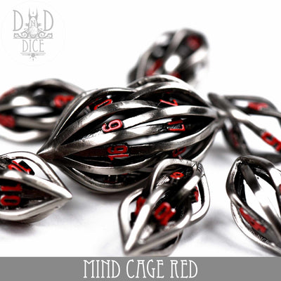 Mind Cage Red - Metal Dice Set (Gift Box)