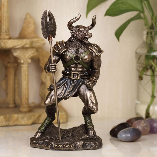 Minotaur – Greek Mythology Labyrinth Beast Cold Cast Bronze Figurine