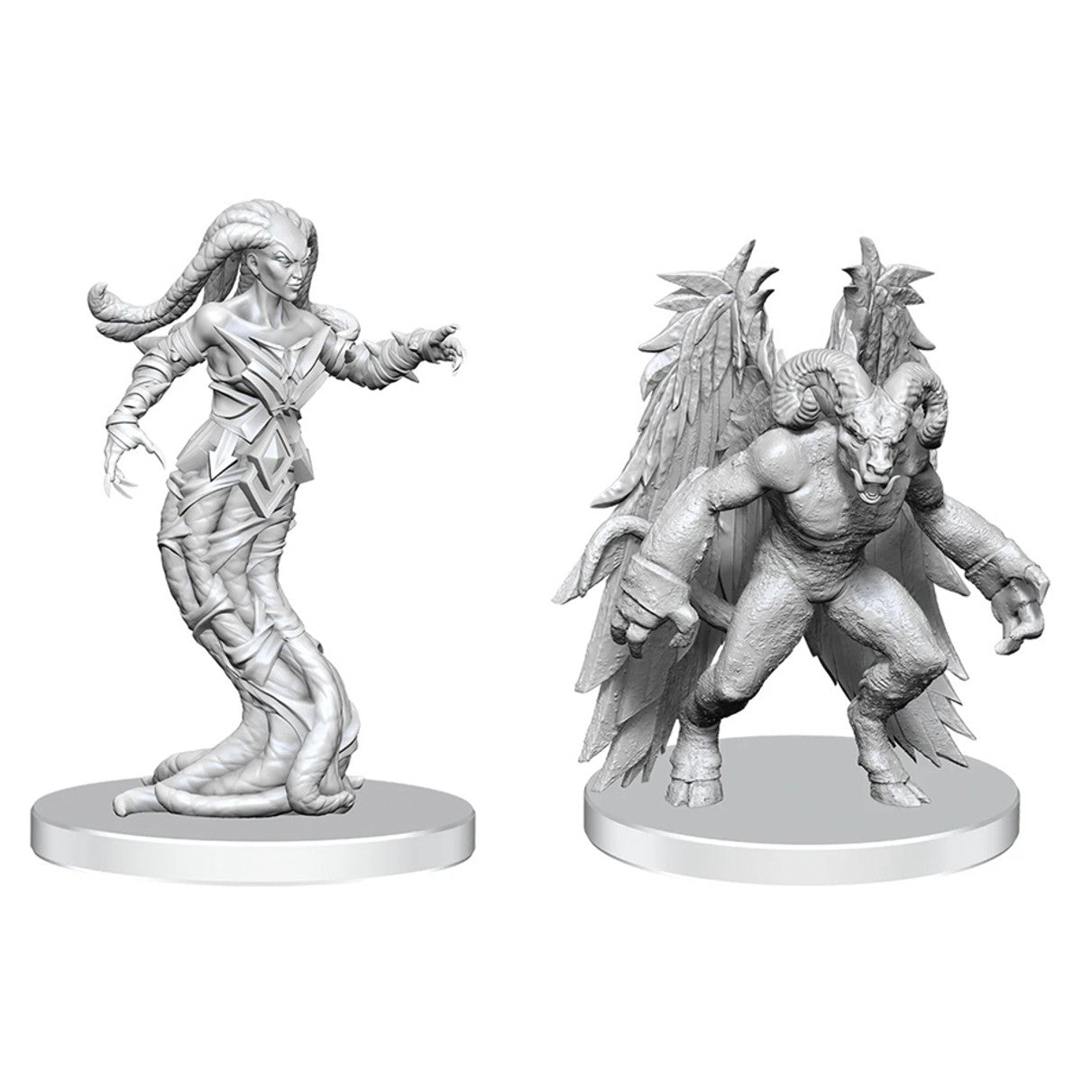 Pathfinder Deep Cuts: Gylou Handmaiden Devil & Ferrugon Rust Devil - Unpainted Miniatures