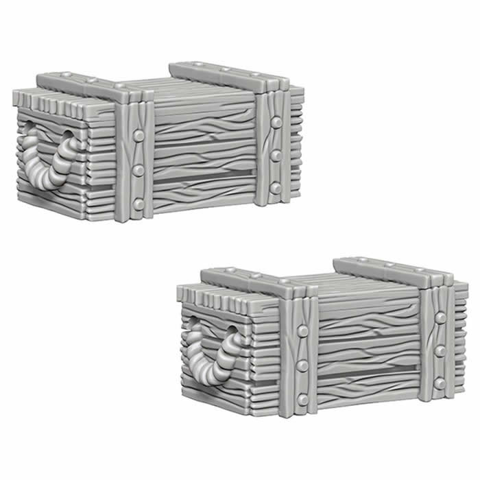 WZK73090 Crates Wizkids Deep Cuts Unpainted Miniatures WizKids