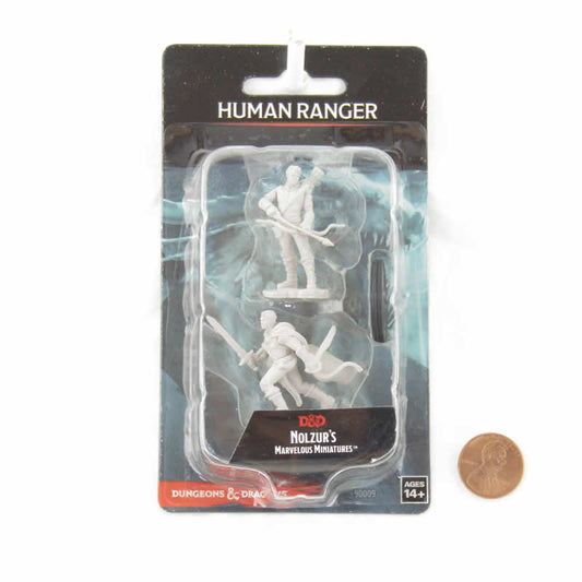 Male Human Ranger Unpainted Miniature - Nolzur's Marvelous D&D WZK90009