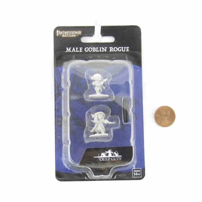 WZK90170 Goblin Rogue Male Miniature Pathfinder Battles Deep Cuts Unpainted Miniatures