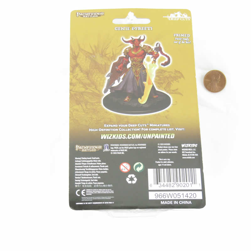WZK90201 Genie Efreeti Miniature Pathfinder Battles Deep Cuts Unpainted Miniatures