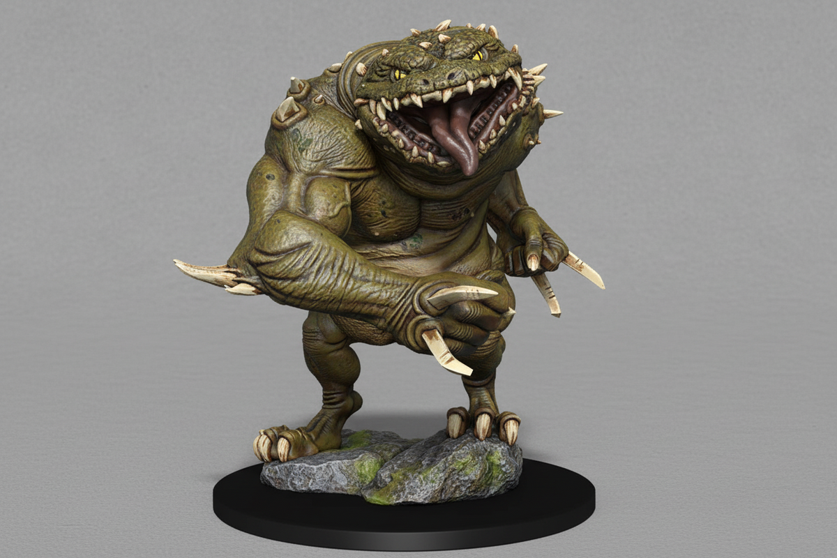 Blue Slaad Unpainted Miniature - Nolzur's Marvelous D&D WZK90212