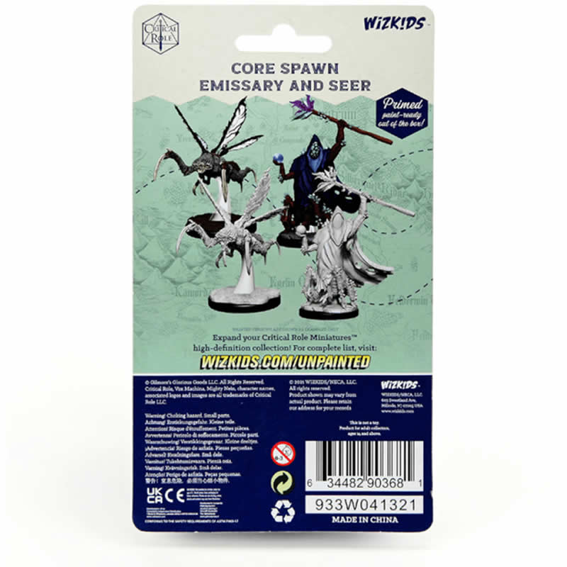 WZK90368 Core Spawn Emissary and Seer Unpainted Miniatures Critical Role Series Figures