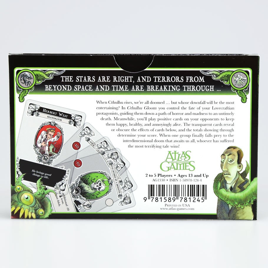 Cthulhu Gloom Card Game | Lovecraftian Horror on Transparent Cards