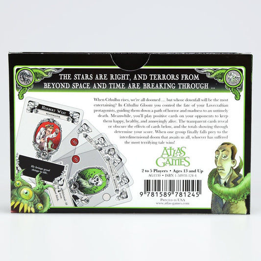 Cthulhu Gloom Card Game | Lovecraftian Horror on Transparent Cards