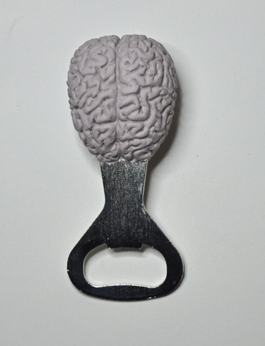Brain Bottle Opener, Hand Painted Resin | Gothic Medical Decor, Anatomy Brain Bottle Opener |Fantasy Gothic Wine and Barware Gift