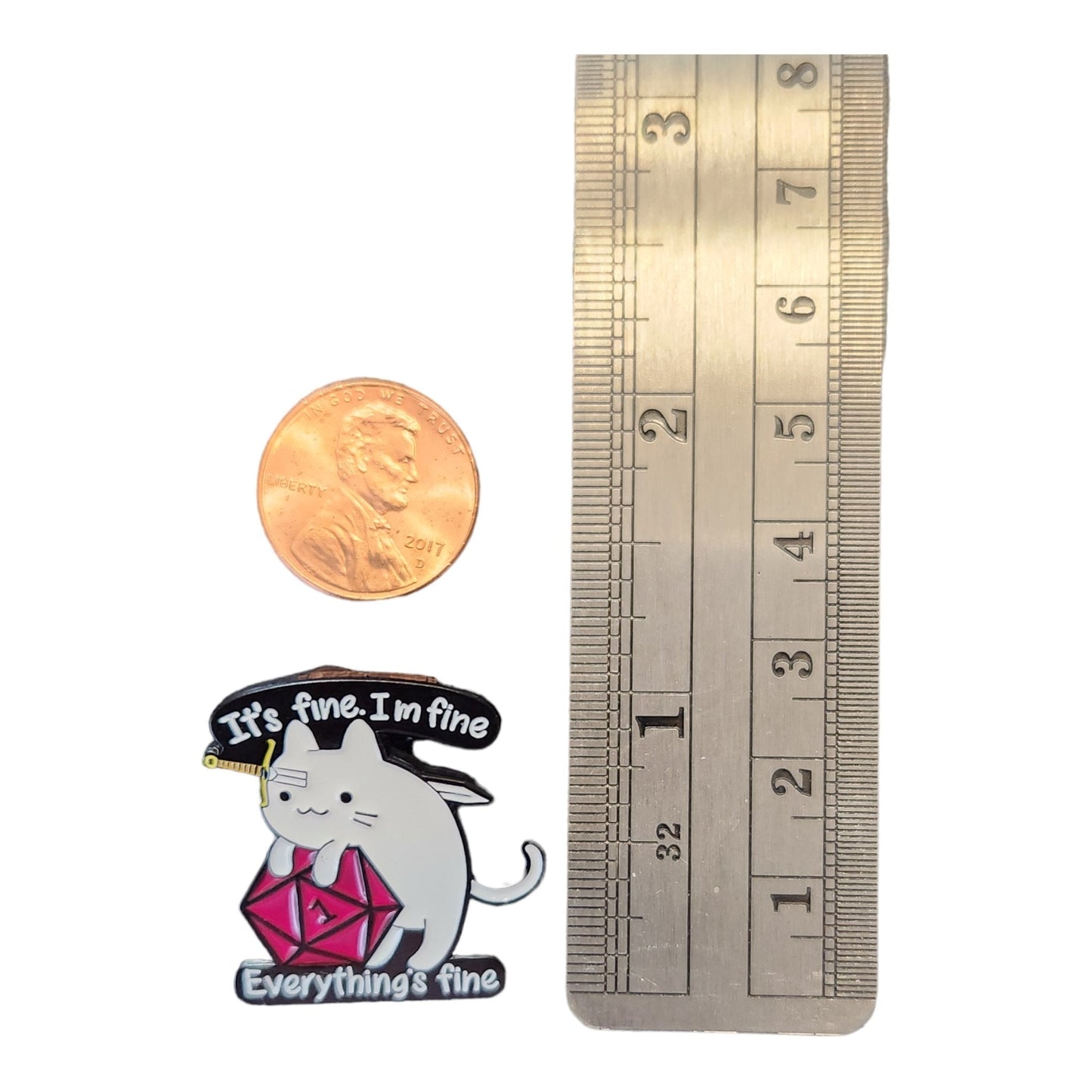 "It's Fine" Cat Enamel Pin