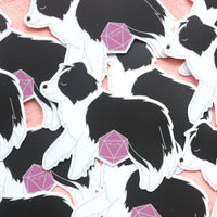 Border Collie D20 Dice Buddy Stickers