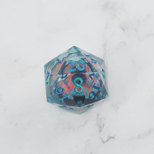 Cthulhu's Eye | 7 Piece Moving Eye DnD Dice Set | Acrylic RPG Gaming Dice