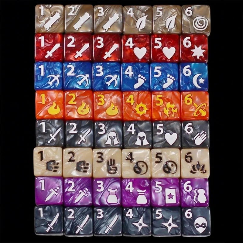 DND Dice Acrylic D6 Multicolor RPG Board Game Dice