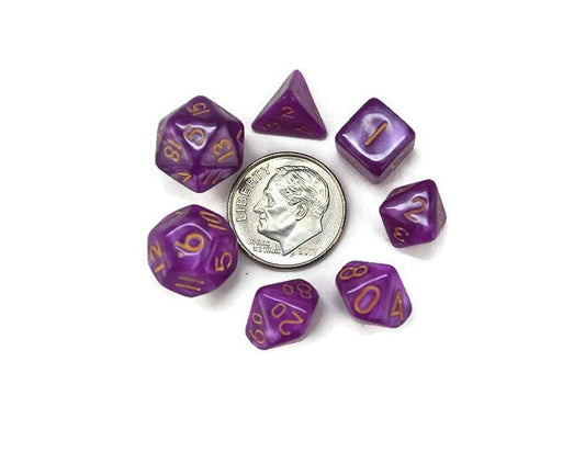 Lavender Mist Mini 10mm Light Purple DND Dice Set in Tube