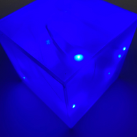 Blue glowing cube
