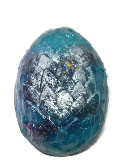 Blue Dragon Egg Soap with Hidden 7-Piece Dice Set