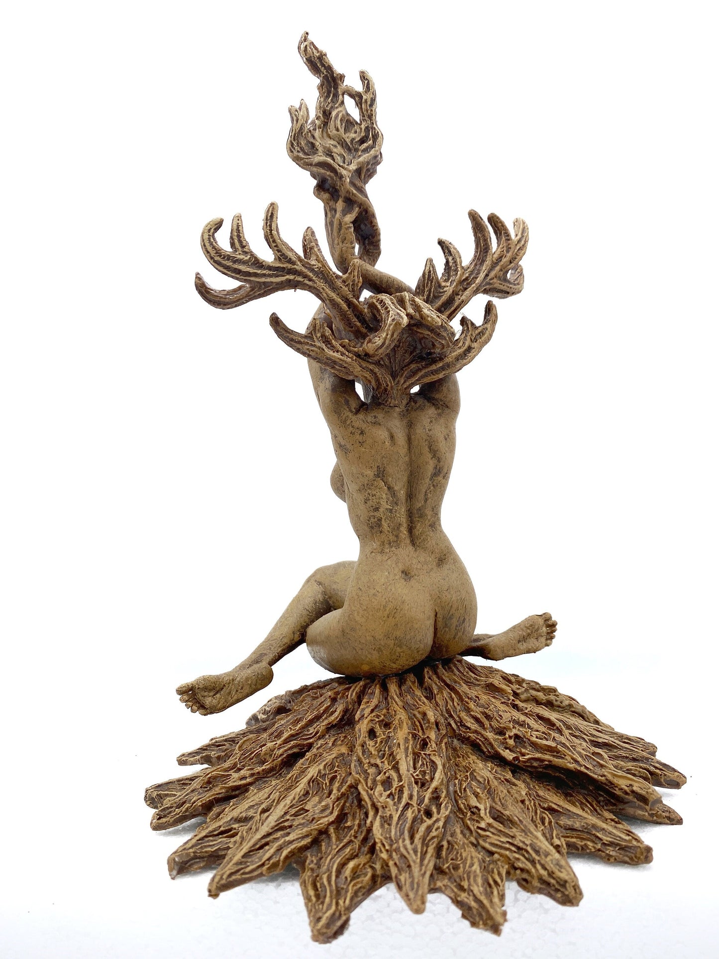Prakrit Shakti: The Awakening Spirit, Hand Painted Resin Statue | Mythical Yoga Meditation Figurine | Goddess Altar Statue for Yoga Lovers