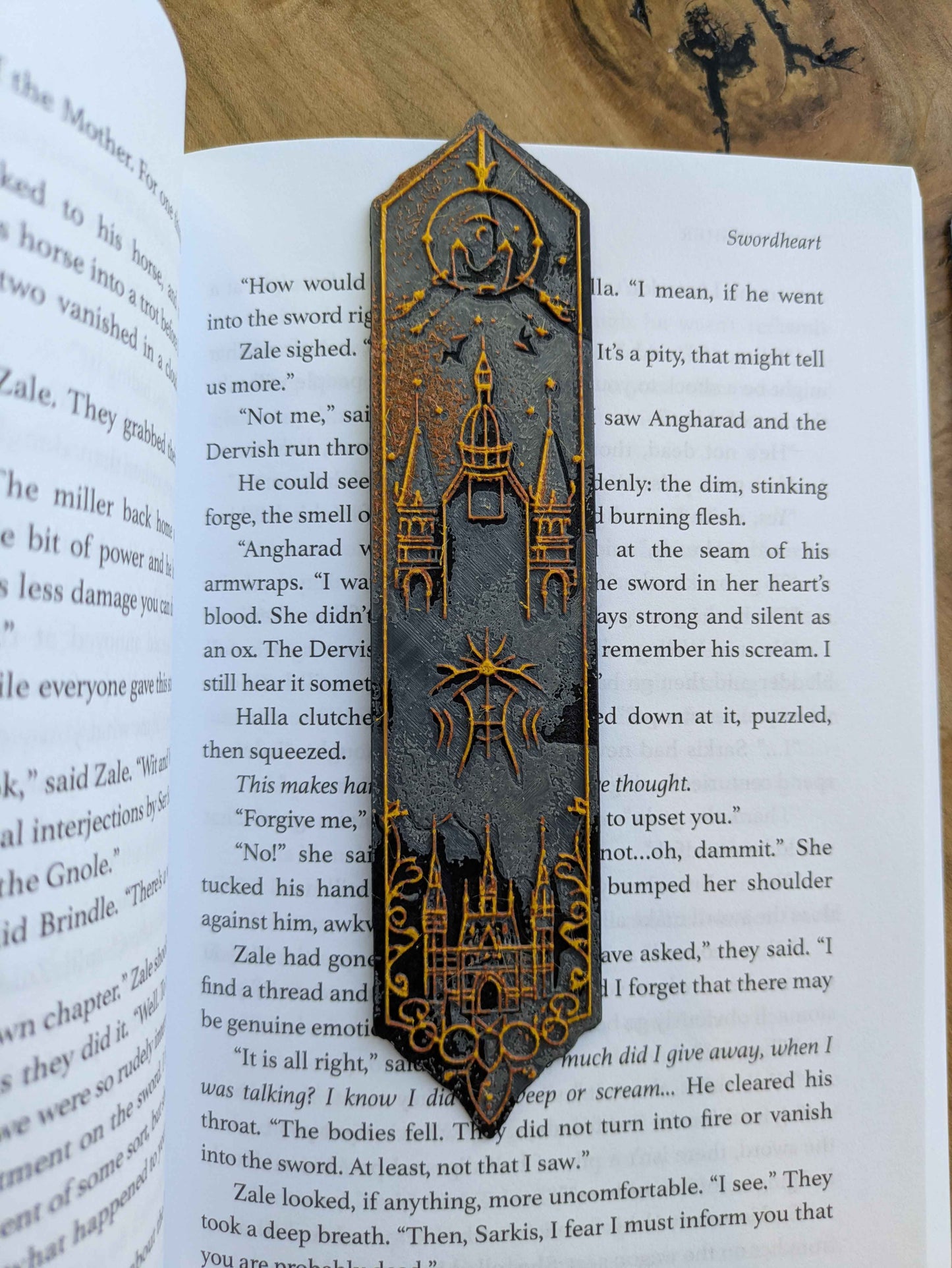 The Full Moon Magic Castle Bookmark – Handcrafted Black & Gold Moonlit Bookmark